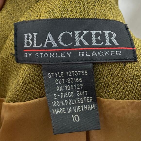 NWOT BLACKER STANLEY BLACKER
Blazer Skit 10 Vintage Herringbone Lined Polyester - Picture 3 of 12